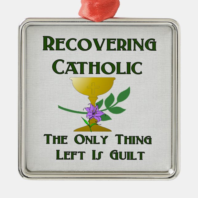 Recovering Catholic Metal Tree Decoration (Front)