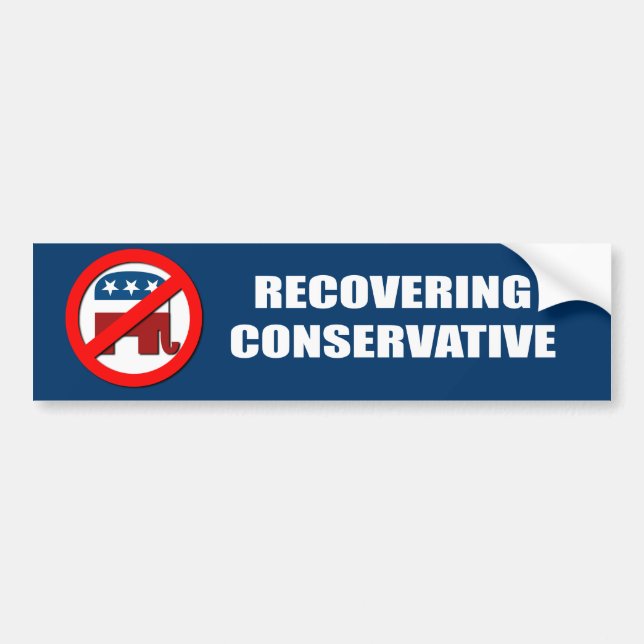 recovering conservative bumper sticker (Front)