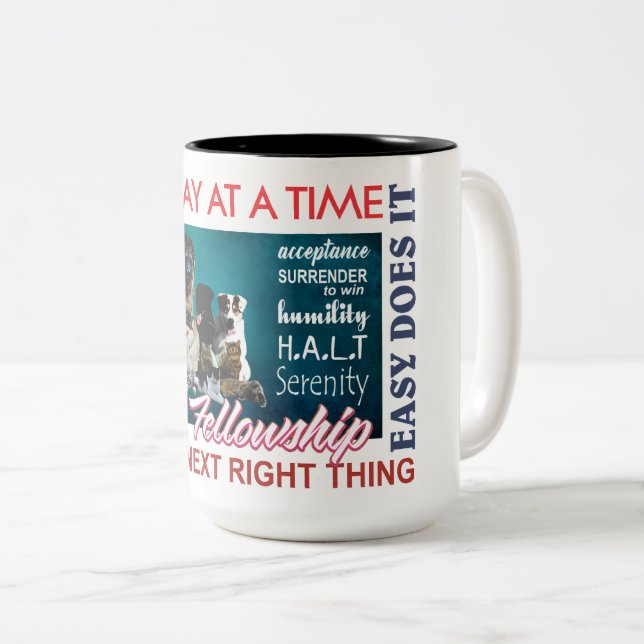 recovery fellowship slogan mug 25 (Front Right)