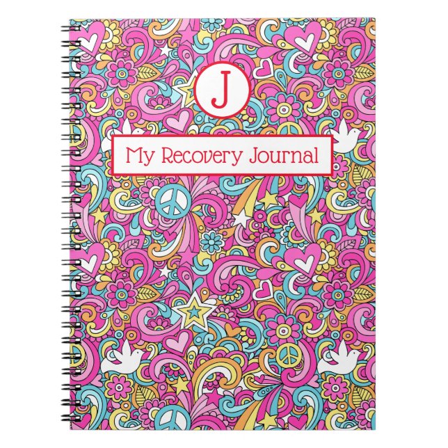 Recovery Journal Peace & Love Notebook (Front)