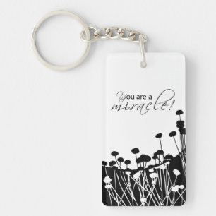 Recovery Miracle, Black and White Key Ring
