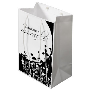 Recovery Miracle, Black and White Medium Gift Bag