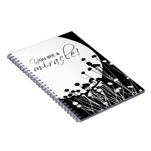 Recovery Miracle, Black and White Spiral Notebook