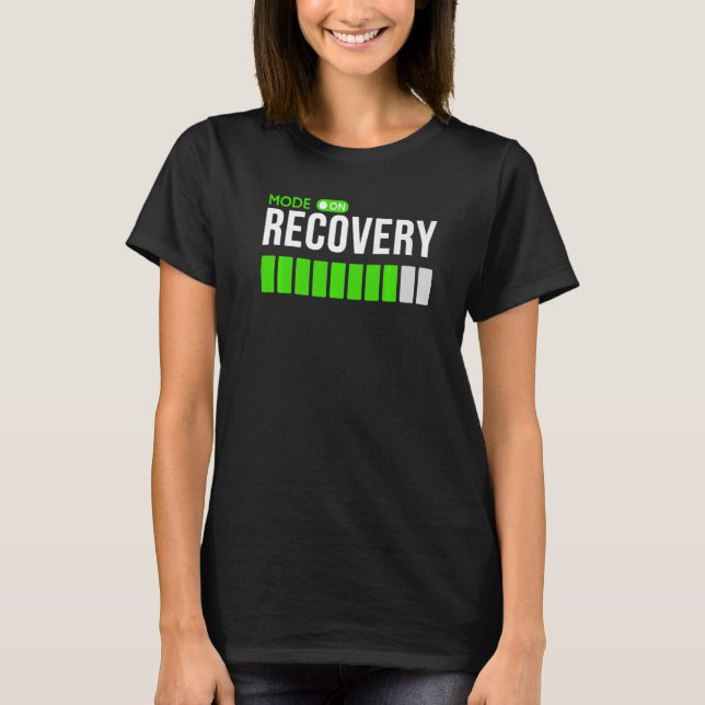 Recovery Mode On Get Well   Injury With Loading Ba T-Shirt (Front)