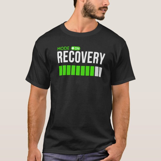 Recovery Mode On Get Well   Injury With Loading Ba T-Shirt (Front)