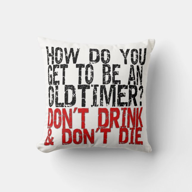 Recovery Old Timer Joke Cushion (Front)