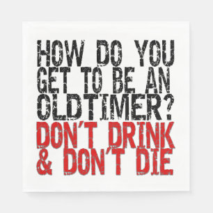 Recovery Old Timer Joke Napkin