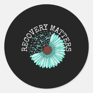 Recovery S Drug Alcohol Awareness Addiction Ribbon Classic Round Sticker