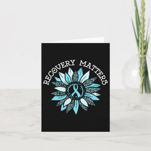 Recovery S Sober Sunflower Awareness Addiction Rib Card