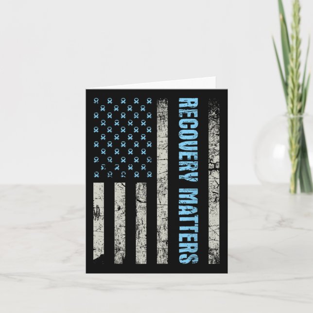 Recovery S - Sobriety Anniversary Sober Aa Na  Card (Front)