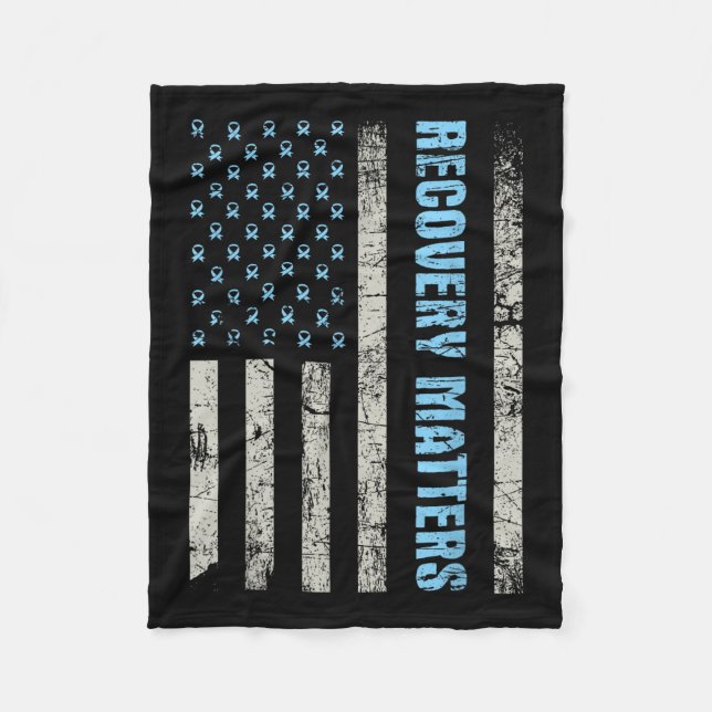 Recovery S - Sobriety Anniversary Sober Aa Na  Fleece Blanket (Front)