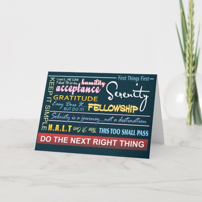 Recovery slogans card (Front)