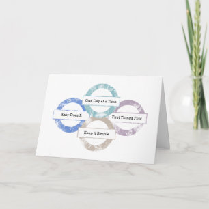 Recovery Slogans Colourful Card
