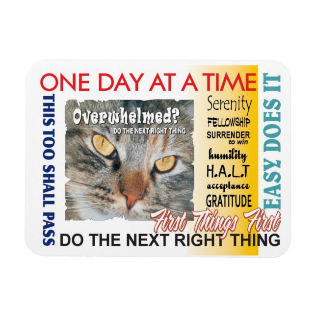 recovery slogans magnet (Horizontal)