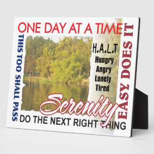 recovery slogans plaque