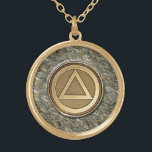 Recovery Sobriety Sober Necklace Pendant<br><div class="desc">RECOVERY SOBRIETY SOBER NECKLACE PENDANT - The Circle and Triangle Symbol is used in many Recovery, Sobriety and/or 12-Step Groups Alcoholics NA: Narcotics OA: Over-Eaters GA: Gamblers etc.). Display your sentiments embodied by this symbol or offer it as a gift to someone you care about who does or not, you...</div>