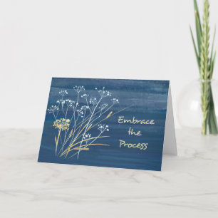 Recovery Support Dried Wild Plants on Navy Blue Card