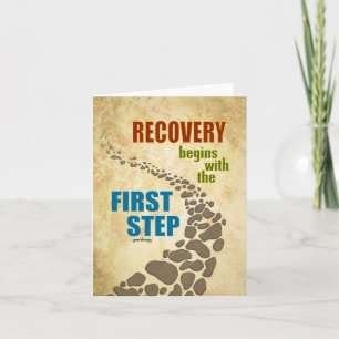 Recovery, the First Step (12 step, drug free) Card