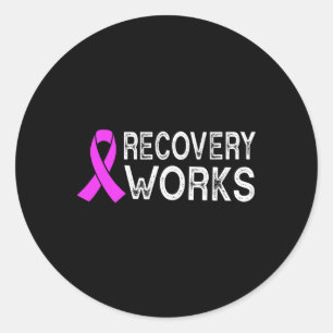 Recovery Works End Addiction Overdose Awareness Classic Round Sticker