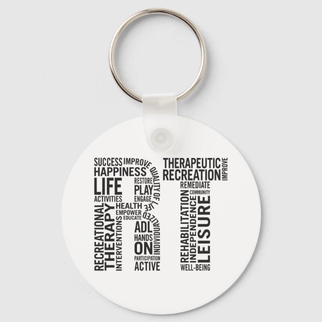 Recreational Therapy RT Key Ring (Front)