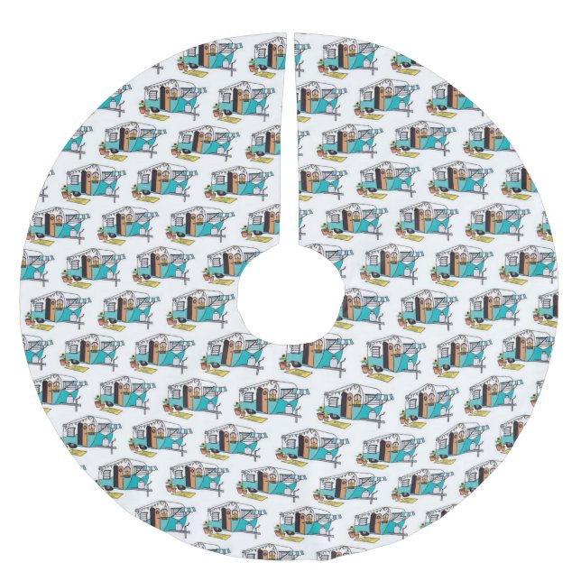 **RECREATIONAL VEHICAL** BRUSHED POLYESTER TREE SKIRT (Front)