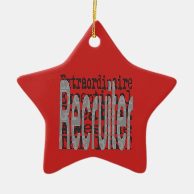 Recruiter Extraordinaire Ceramic Tree Decoration (Front)