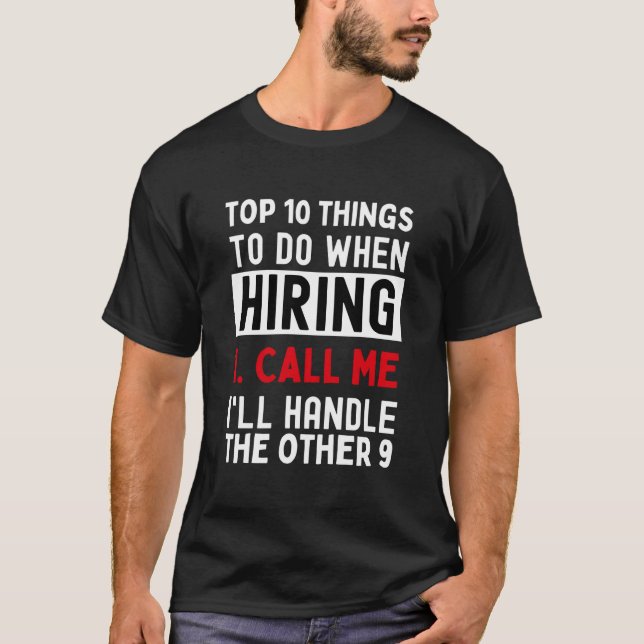 Recruiter Hiring Top 10 List Call Me (Front)