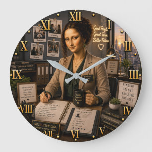 Recruiter Mona Lisa Large Clock