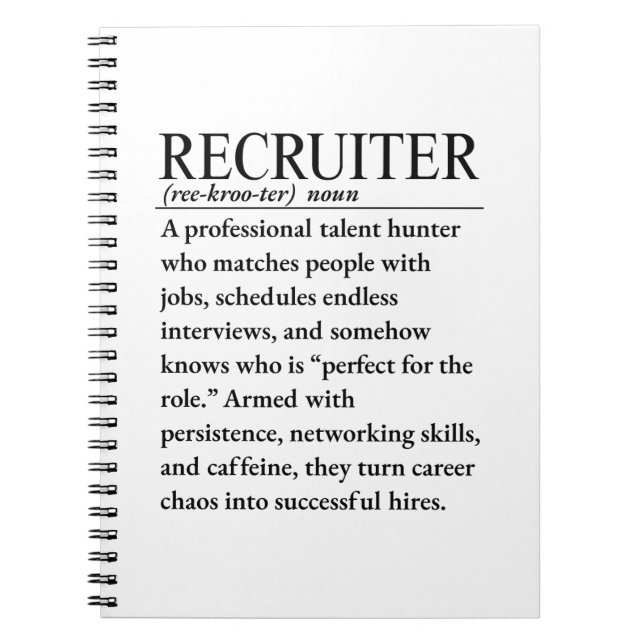 Recruiter Notebook (Front)