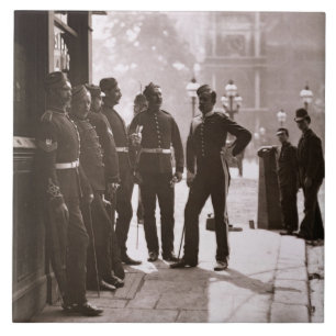 Recruiting Sergeants at Westminster, 1876-77 (wood Tile