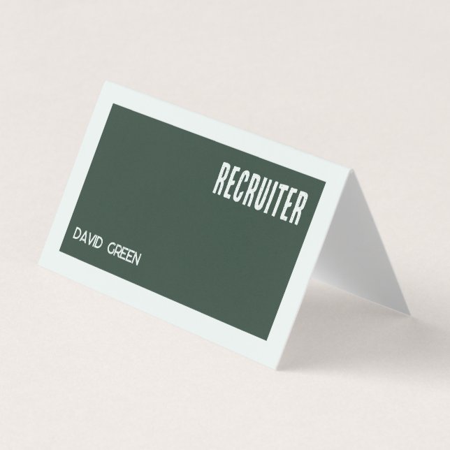 Recruitment Business Cards With Custom QR (Front)