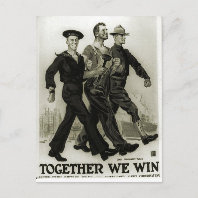 Recruitment poster 1915 postcard (Front)