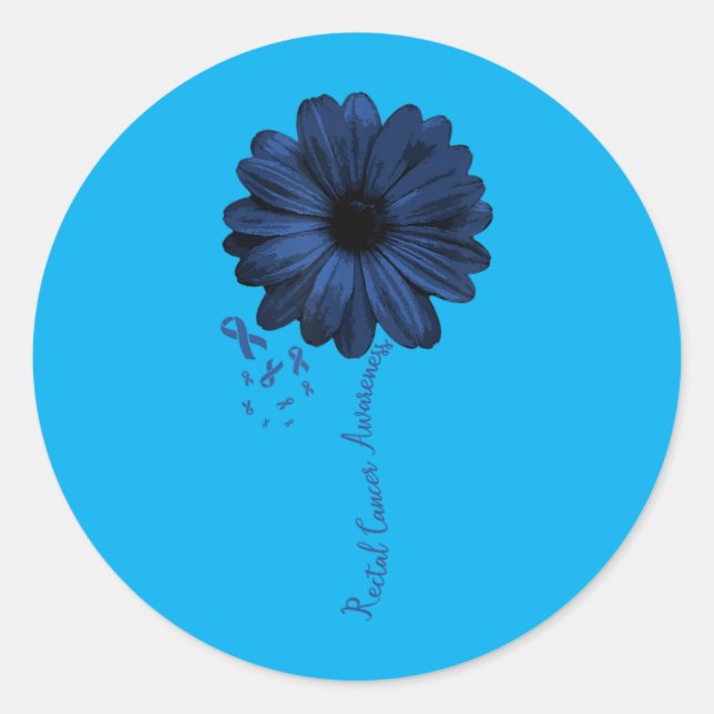 Rectal Cancer Awareness Classic Round Sticker (Front)