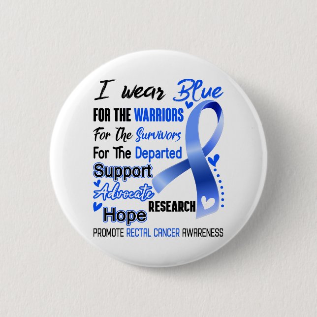 Rectal Cancer Awareness Month Ribbon Gifts 6 Cm Round Badge (Front)