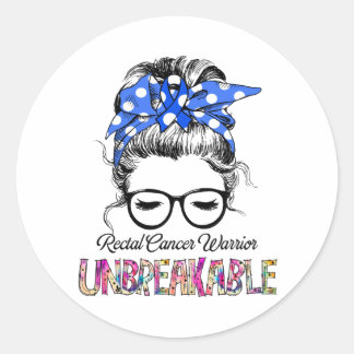Rectal Cancer Awareness Ribbon Support Gifts Classic Round Sticker