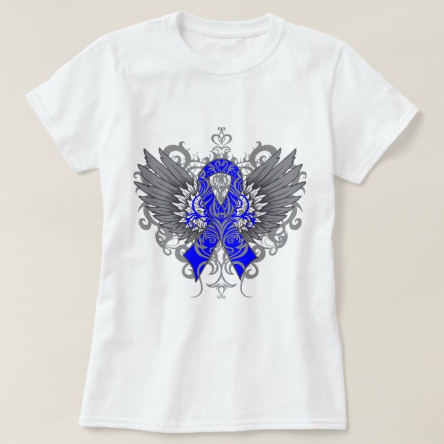 Rectal Cancer Cool Wings T-Shirt (Design Front)