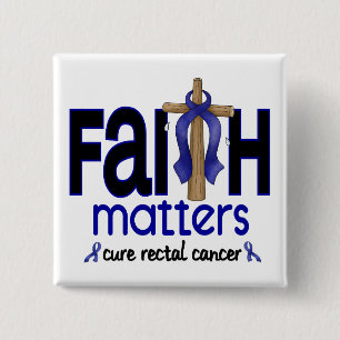 Rectal Cancer Faith Matters Cross 1 15 Cm Square Badge