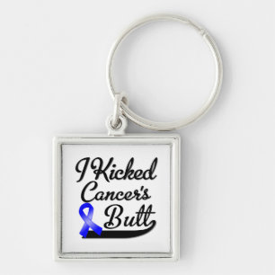 Rectal Cancer I Kicked Butt Key Ring