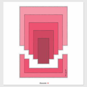 Rectangle Abstract in Red