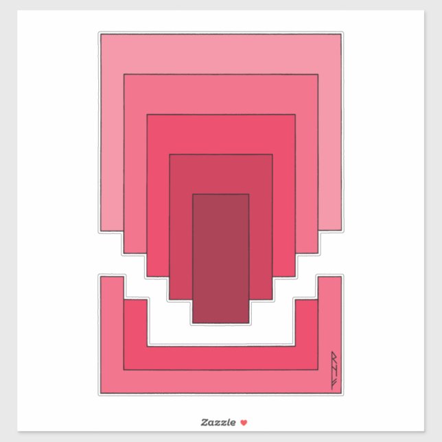 Rectangle Abstract in Red (Sheet)