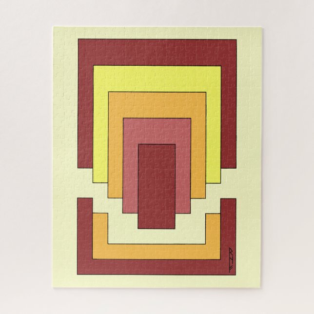 Rectangle Abstract Multicolor (70s Style) Jigsaw Puzzle (Vertical)
