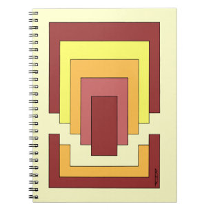 Rectangle Abstract Multicolor (70s Style) Notebook