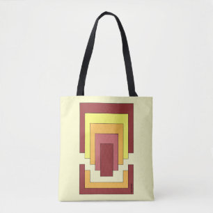 Rectangle Abstract Multicolor (70s Style) Tote Bag