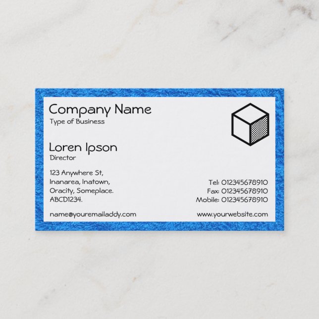 Rectangle - Blue Carpet Business Card (Front)