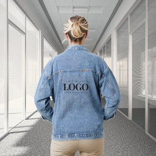 Rectangle Business Logo Company Event Minimalist Denim Jacket