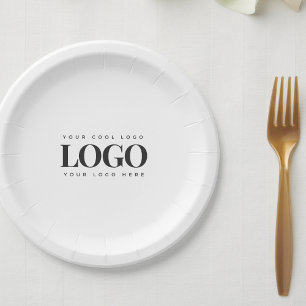Rectangle Business Logo Company Event Minimalist Paper Plate