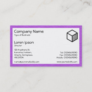 Rectangle - Creased Paper Lt Violet Business Card