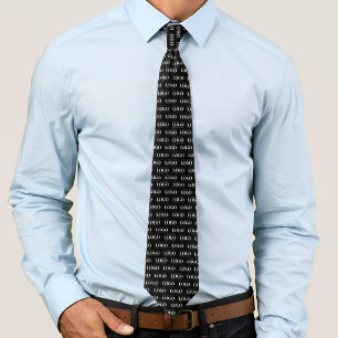 Rectangle Custom Logo Pattern Business Corporate Tie