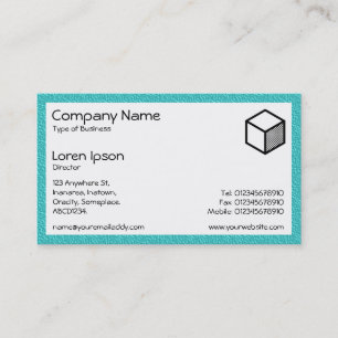 Rectangle - Cyan Plastic Business Card