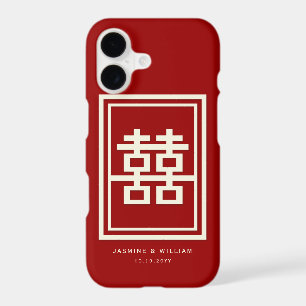 Rectangle Double Happiness Classic Chinese Wedding